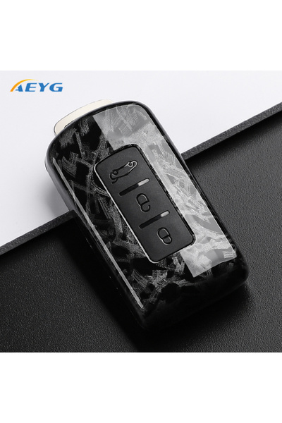 Choice غطاء مفتاح سيارة من ألياف الكربون ABS من FCarbon لسيارات ميتسوبيشي أوت...