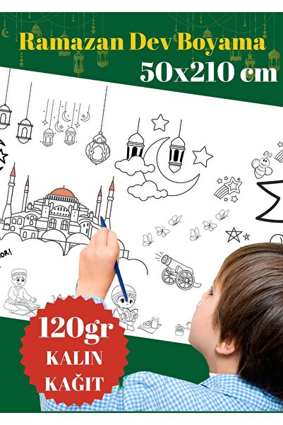 sandal hediyelik Ramazan Ayı - Dev Boyama Kağıdı - Boyama Rulosu - Büyük Boy ...