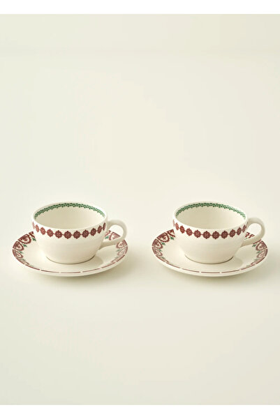 Bella Maison New Year New Year's Eve Set of 2 Porcelain Tea Cups (270 Cc)