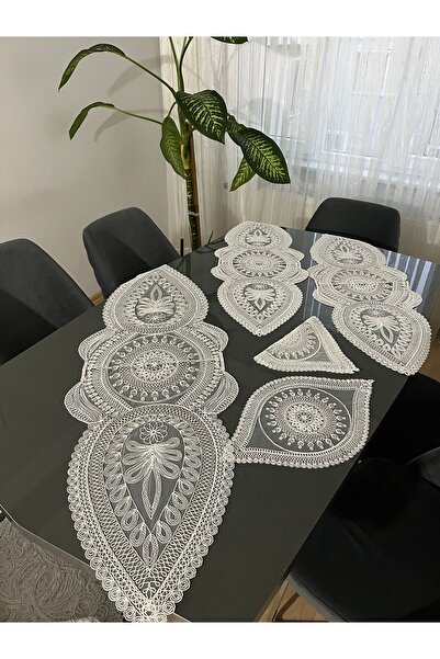 BRL ÇEYİZ HOME French Lace Luxury Tulle Laced Stylish Living Room Set