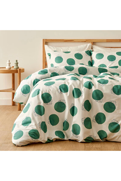 Bella Maison 100% Cotton Poppy Double Duvet Cover Set Green (200X220 cm)