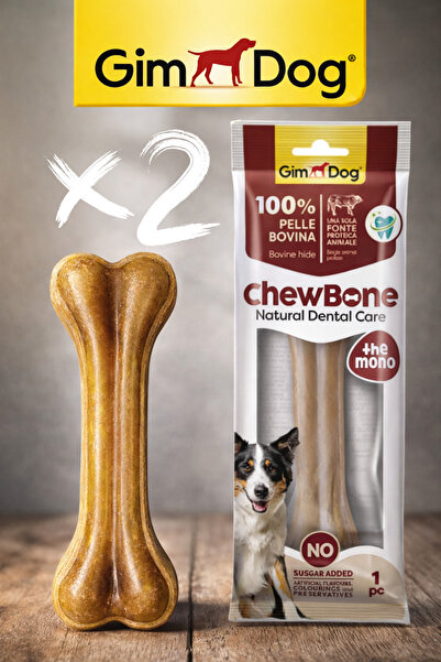 Gimdog ChewBone Press Köpek Çiğneme Kemiği 10'' 25 cm 210 gr Naturel - 2 Adet