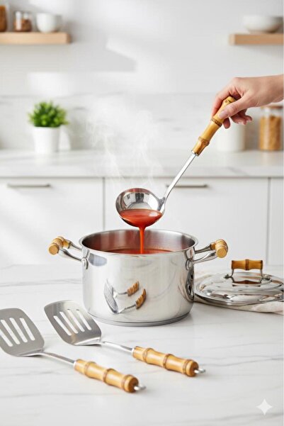 Bambum Mundo - Bambu Saplı Kepçe - 34-9,5cm