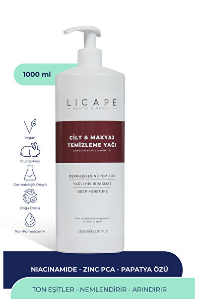 Licape İki Aşamalı Cilt Ve Makyaj Temizleme Yağı 1000ml