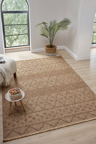 Mariesse Home Lara İskandinav Dokuma Bukleli Modern Salon Halısı Mutfak Halıs...