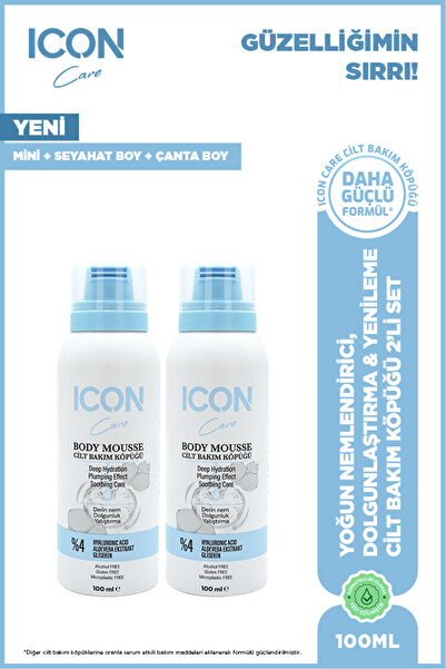ICON Care Cilt Bakım Köpüğü Hyaluronic Acid 100 ml- 2'Lİ Set
