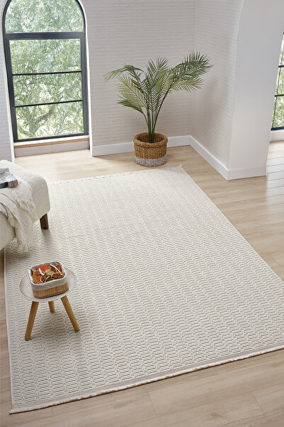 Mariesse Home Lara İskandinav Dokuma Bukleli Modern Salon Halısı Mutfak Halıs...