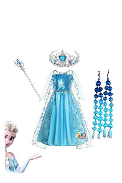 3b kids Ельза, костюм з країни снігу, сукня + Ельза, бульбашкові волосся + Ел...