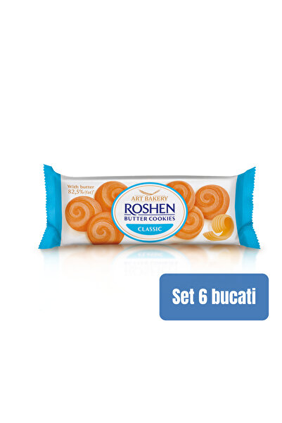 Roshen SET OF 6 PIECES - Gourmet Biscuits with Milk, 140g Package