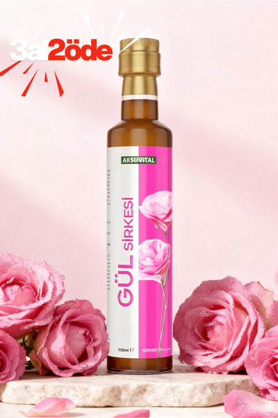 Aksu Vital Gül Sirkesi 500 ml - Katkısız, Doğal Fermantasyon