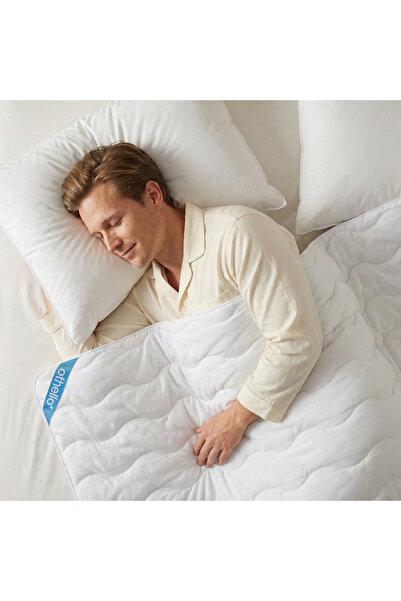 OTHELLO لحاف فردي ميكرا أبيض - مبطن، 155x215 سم