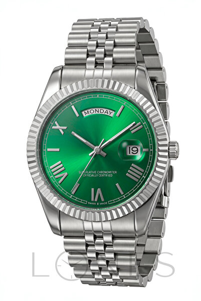 LONES TIME Men's Metal Wristwatch Rlx Model with Calendar, Stylish Design, in...