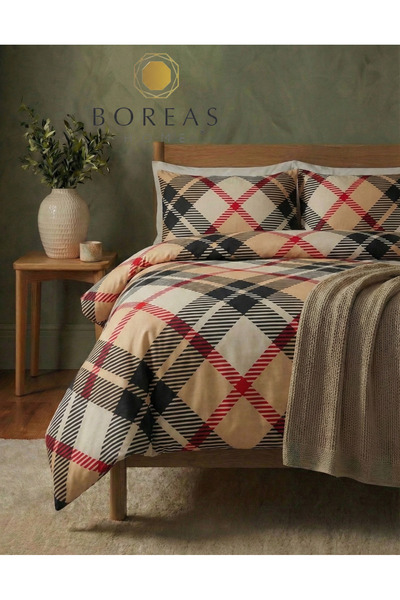 Boreas Home Σετ Παπλωματοθήκη με καρό σεντόνια