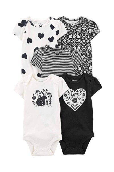 Carter's Kız Bebek Kısa Kollu Body 5'li Paket