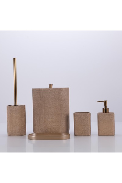 Selim Linen Bathroom Set Mink