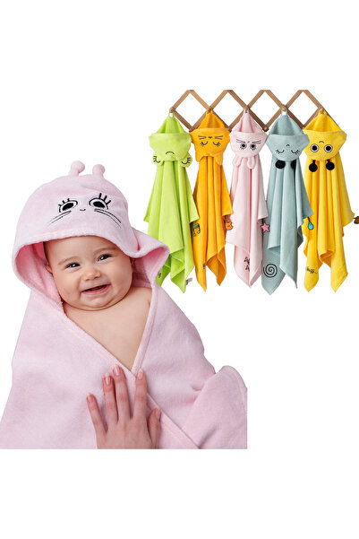 Milk & Moo منشفة أطفال مخملية بغطاء رأس من Milk&Moo Chancin، قطن 100%، فائقة ...