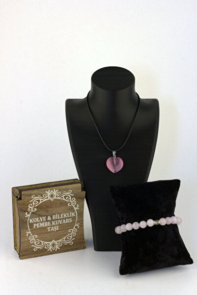 House ID Pembe Kuvars Doğal Taş ve Bileklik