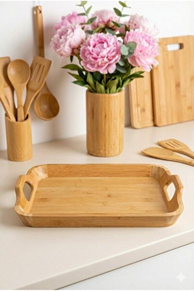 Bambum Bande Dikdörtgen Tepsi Büyük