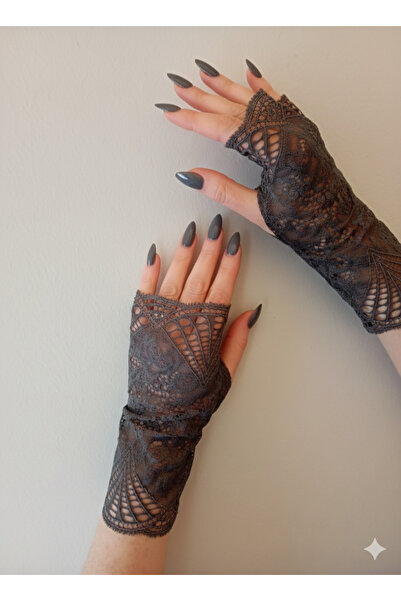 MPY TEKSTİL Dantel eldiven, dans eldiveni, kostüm, düğün, fantazi eldiven, gr...