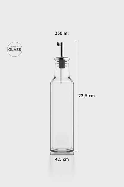 Renga Voca 250 ml Glass Oil Bottle with Metal Cap and Stopper 151006