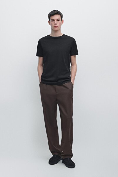 Massimo Dutti %100 merserize pamuklu t-shirt