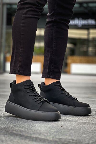 BOA Le10 Lace-Up Men's High Black Sole Black Sports Boots