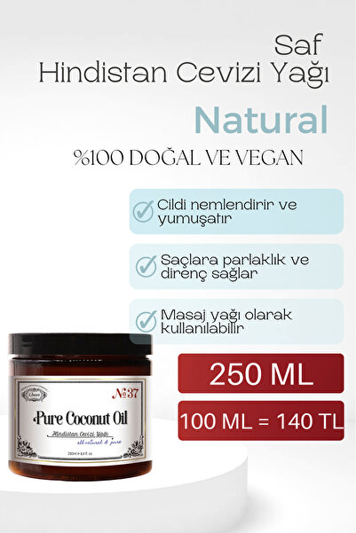Rosece Saf Hindistan Cevizi Yağı | %100 Saf Doğal | 250 ml
