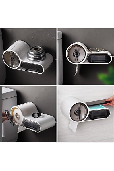 dedeler 3 Fonksiyonlu Tuvalet Kağıdı Asma Standı Aparatı