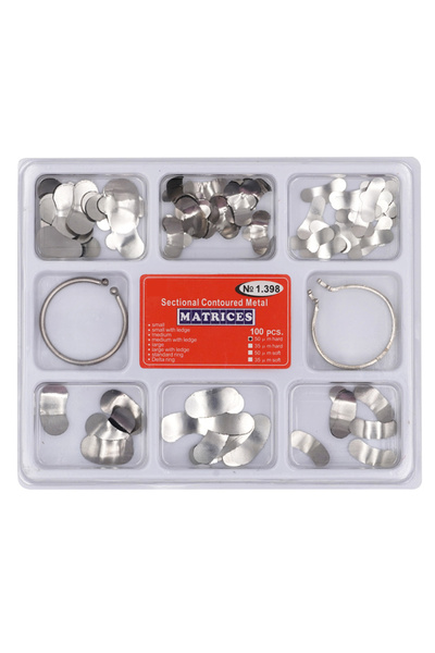 Choice 1.398 100 قطعة نموذج مختلط/نموذج فردي ملحقات نظام مصفوفة الأسنان المقط...