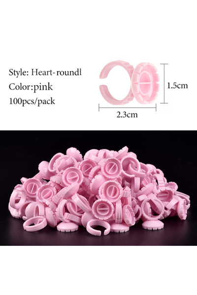 Choice Pink S2 100pcs 100PCS Smart Glue Rings for Eyelash Extensions - Lash G...