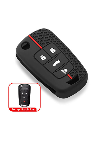 Choice غطاء حماية لمفاتيح السيارة مصنوع من السيليكون بأربعة أزرار، مناسب لسيا...