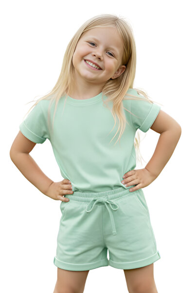 Difa Dečiji set - Detaljan gumb, letnji, za devojčice i dečake, unisex, mint ...