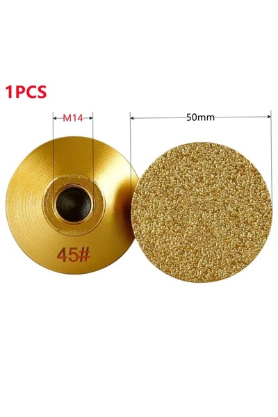 Choice M14-45 قطعة واحدة، رأس تجليخ مسطح من الماس الملحوم M14، وسادة تلميع كا...