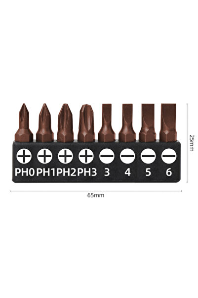 Choice مجموعة رؤوس مفكات براغي PH مكونة من 8 قطع 1/4 S2 25 مم متقاطعة سداسية ...