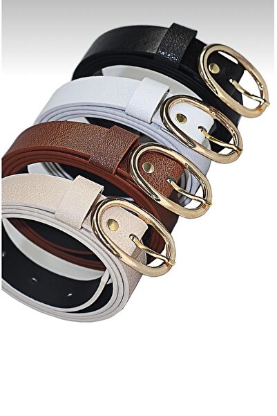 Arkem Black-tan-beige-white Set of 4, Women's Belt