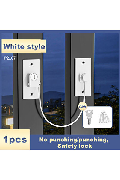 Choice أقفال أمان بيضاء للأبواب والنوافذ، وأقفال للثلاجات، لاصق بدون ترك أثر،...