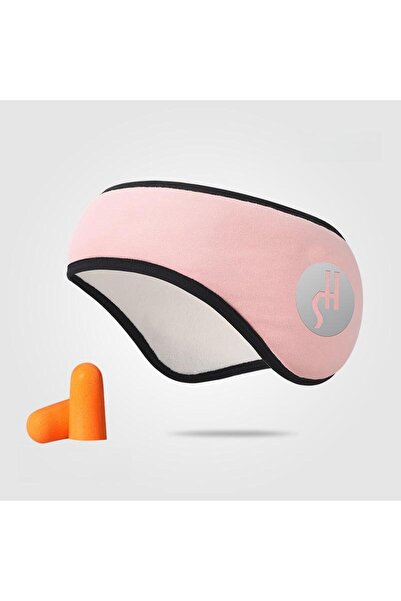 Choice سدادات أذن للنوم وردية اللون ٢ في ١ لتقليل الضوضاء، قناع عين قابل للتع...