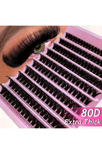 Choice 80D Natural Look D Curl Lash Clusters 120/160/200 PCS (9-16mm) DIY Eye...