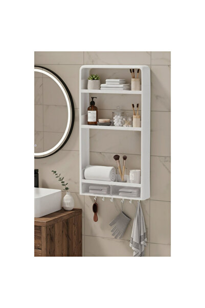 Hesaplı Kasa Yapışkanlı Banyo Mutfak Duvar Organizer, Havluluk, Şampuanlık, K...