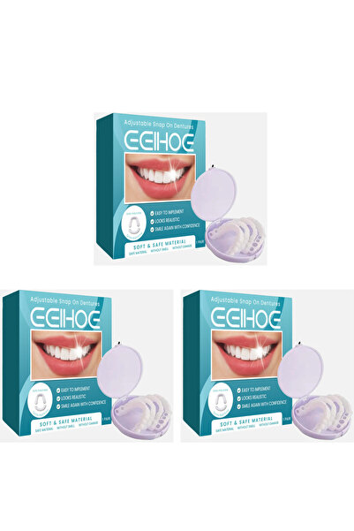 Choice طقم أسنان قابل للتعديل بثلاث قطع، يساعد على إخفاء البلاك المتسخ، مصنوع...