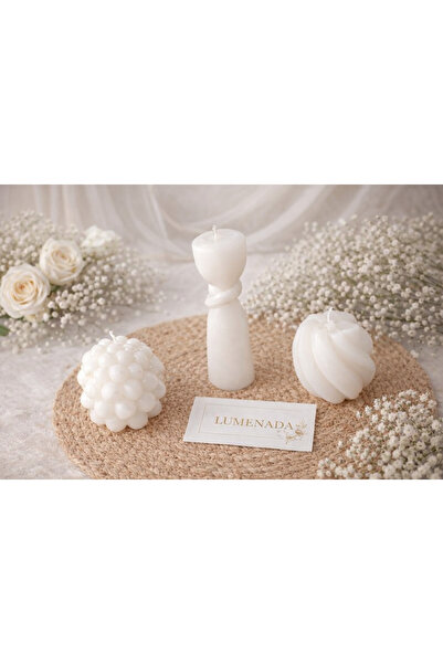 LUMENADA Kokulu Dekoratif 3'lü Mum Seti