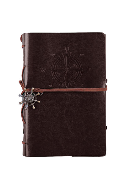 OEM Τετράδιο A6, Σχέδιο Πειρατή, Κλείσιμο με Κορδόνι, 80 Φύλλα, Σκούρο Καφέ -...