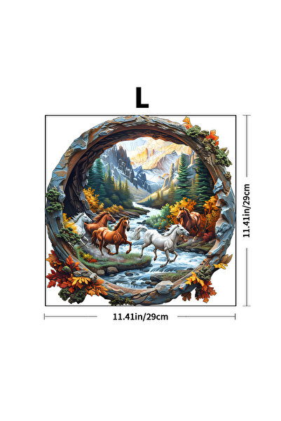 Choice أحجية خشبية Z155-L للكبار - أحجية حصان خشبية ثلاثية الأبعاد بتأثير رؤي...