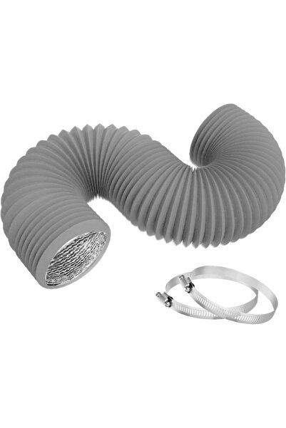 Choice A 4 inch Dryer Vent Hose Grey with 2 Stainless Steel Clamp Air Ducting...