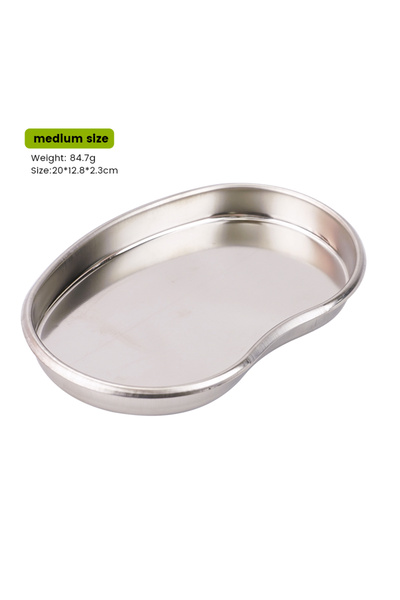 Choice صينية معقمة من الفولاذ المقاوم للصدأ على شكل كلية، قطعة واحدة، للاستخد...