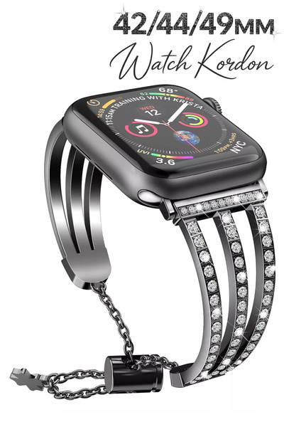 Tech&bello accessories 42/44/49mm Watch Band Stripe Patterned Rhinestone Seri...