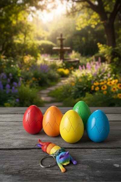 GÜNSELİ CREATİVE STUDİO 10 Adet Boyanabilir Kedi Figürlü Sürpriz Yumurta Anah...