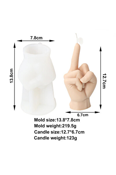 Choice قالب سيليكون على شكل قلب لصنع شموع الأصابع، قالب راتنج على شكل قلب، قا...