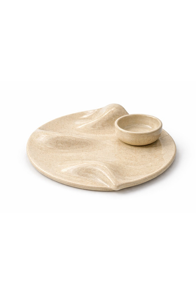 SEGOU SÉGOU El Yapımı Stoneware Sunum Tabağı