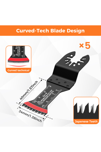 Choice مجموعة شفرات منشار متذبذب احترافية متعددة الاستخدامات للخشب والبلاستيك...